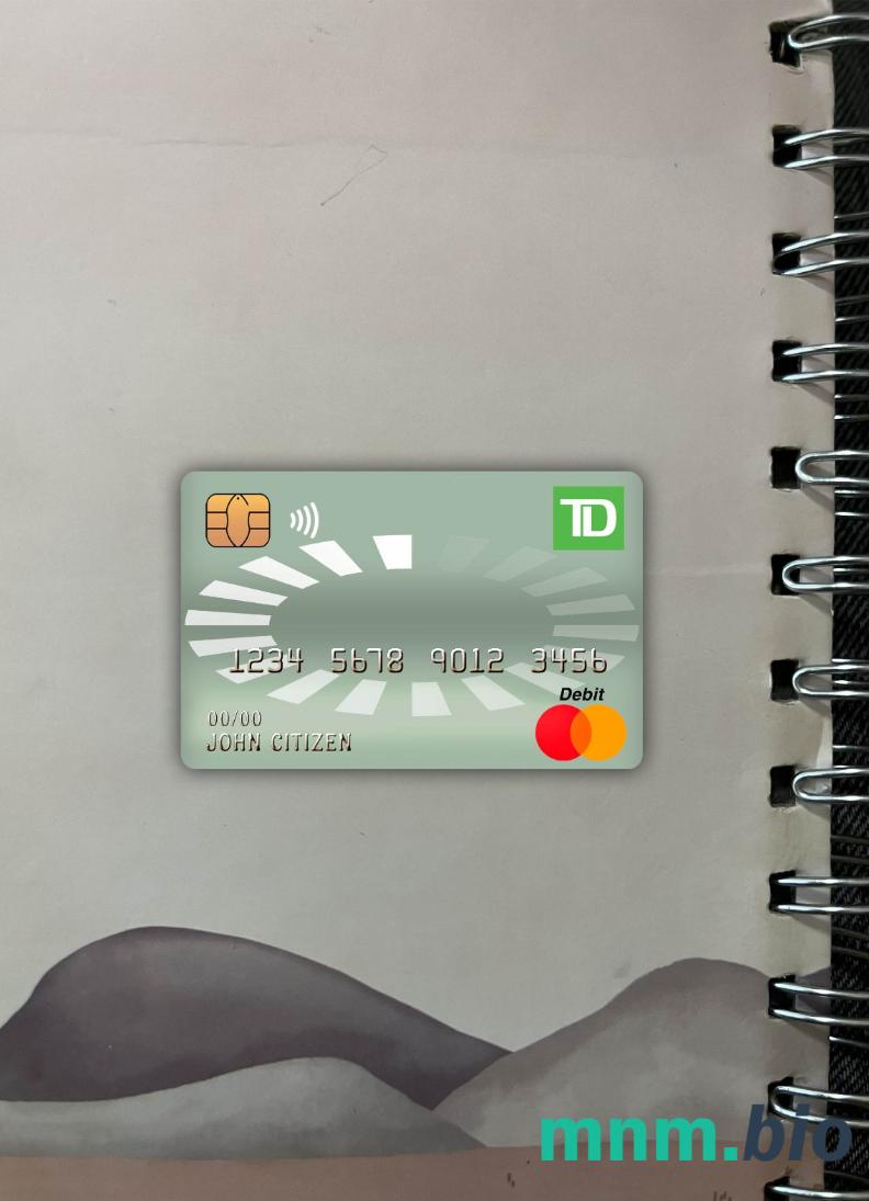 Canada TD master obciążyć card wygląd fotograficzny skan PSD + zdjęcie